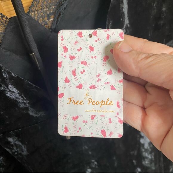 Free People Black Long Sleeve Bodycon Dress - Picture 9 of 12